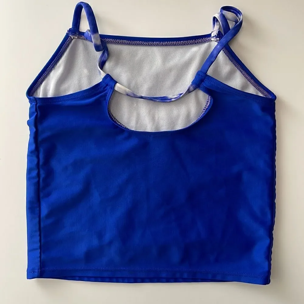 Cat and Jack pineapple swim tank.  Reversible sequins. Size Medium (7/8).